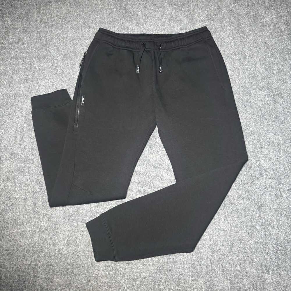 BYLT Premium Basics Men Medium Joggers Black Tapered Sweatpants MBJG0616_001